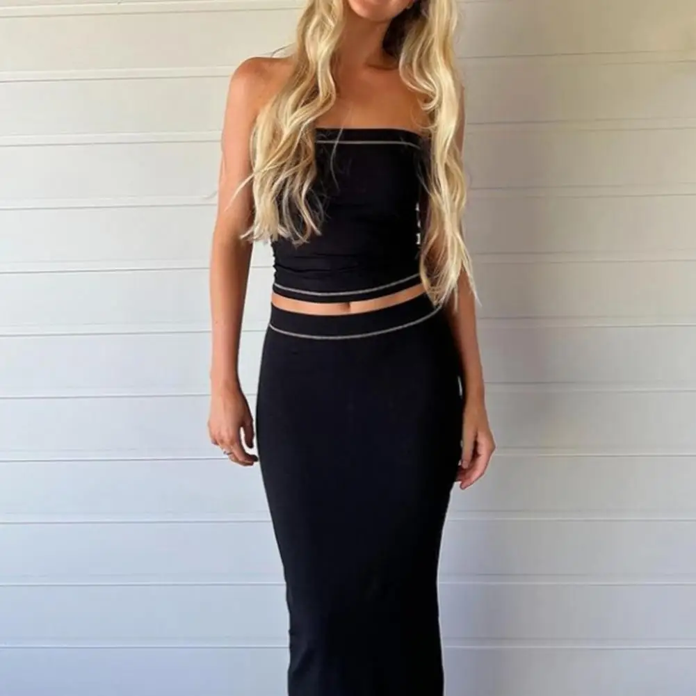 Sexy Elegant y2k Split Midi Skirt Sets Women Summer Beach Off Shoulder Backless Party Club Prom Tube Top and Long Dress Set
Sexy Elegant y2k Split Midi Skirt Sets Women Summer Beach Off Shoulder Backless Party Club Prom Tube Top and Long Dress Set