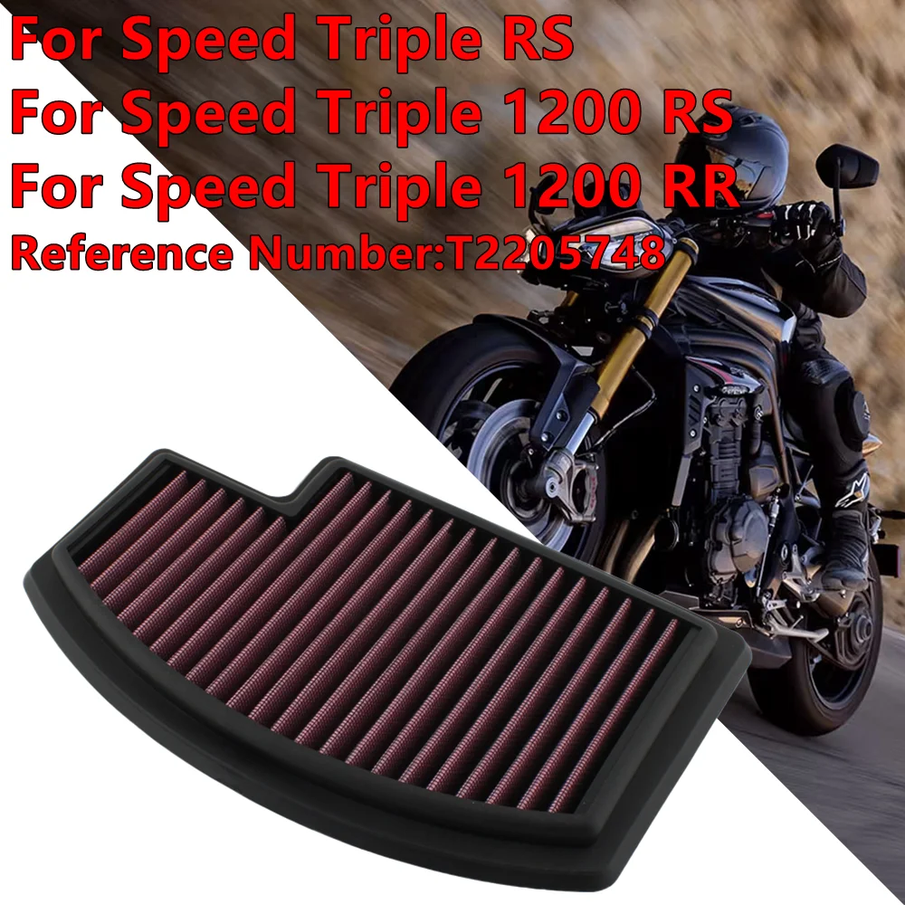 T2205748 Воздушный фильтр высокой производительности для мотоциклов Triumph Speed Triple 1200 RS/RR 2021-2026 годов выпуска
T2205748 Воздушный фильтр высокой производительности для мотоциклов Triumph Speed Triple 1200 RS/RR 2021-2026 годов выпуска