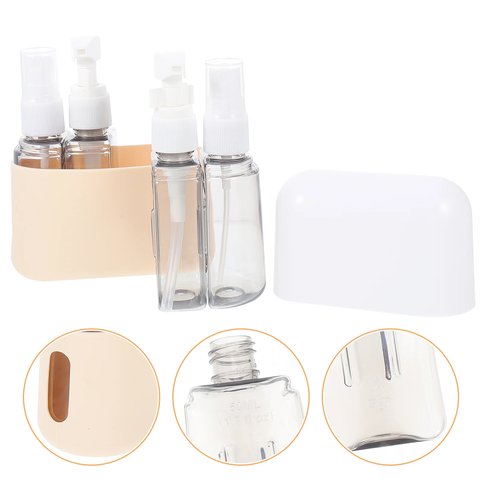 Clear Refillable Bottles Empty Bottles With Box Toiletry Containers Hand Dispenser For Lotion Shampoo Beige 4Pcs 
Clear Refillable Bottles Empty Bottles With Box Toiletry Containers Hand Dispenser For Lotion Shampoo Beige 4Pcs
