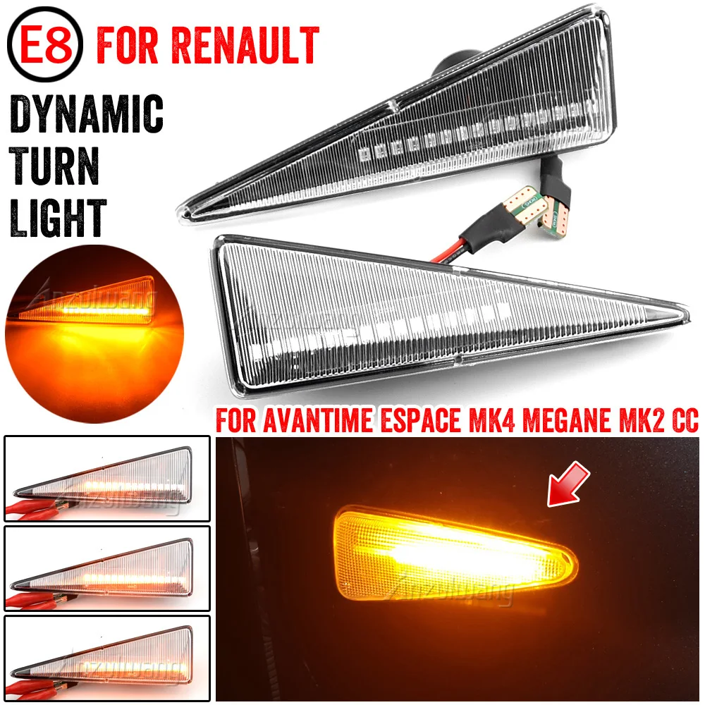 Car Side Marker Turn Signal Indicator LED Dynamic Lights For Renault Megane MK2 CC Espace MK4 Scenic MK2 Wind Avantime Thalia 2
Car Side Marker Turn Signal Indicator LED Dynamic Lights For Renault Megane MK2 CC Espace MK4 Scenic MK2 Wind Avantime Thalia 2