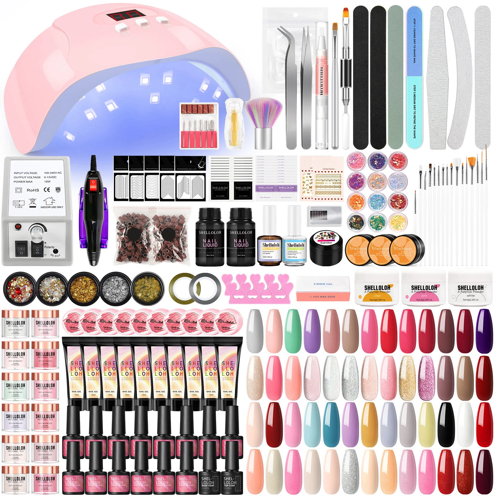 Manicure Set for Nail Extensions Gel Nail Polish Set Acrylic Kit Poly Nail Gel Set With UV LED Nail Lamp Gel Kits Nail Tools Set
Manicure Set for Nail Extensions Gel Nail Polish Set Acrylic Kit Poly Nail Gel Set With UV LED Nail Lamp Gel Kits Nail Tools Set