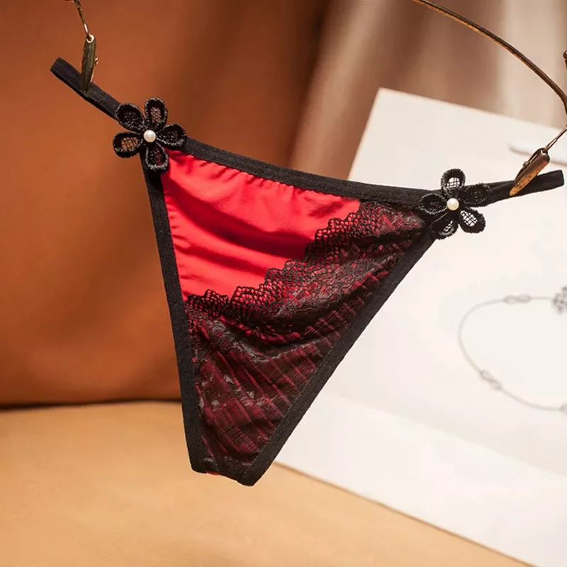 Lace Thong Women's Thin Belt Sexy Silky Seamless Traceless Girl Panties Hollow Transparent Low Waist Seduction Thin Bel
Lace Thong Women's Thin Belt Sexy Silky Seamless Traceless Girl Panties Hollow Transparent Low Waist Seduction Thin Bel