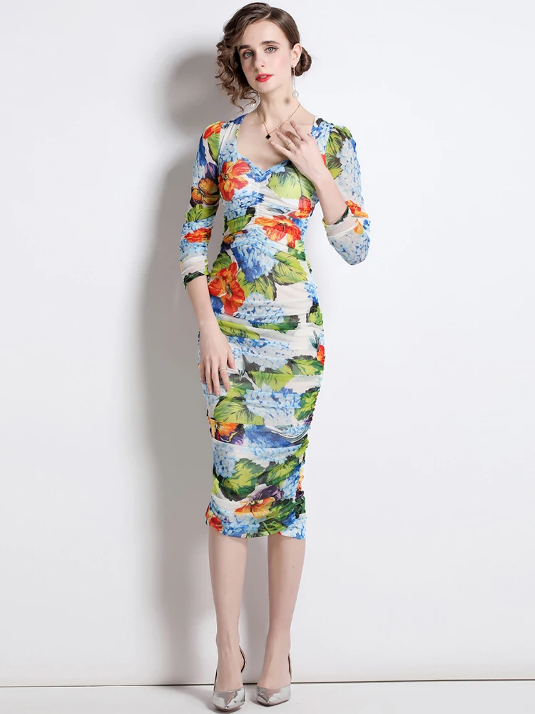 Женское модельное платье с винтажным цветочным принтом, Сетчатое праздничное вечернее платье с рукавом три четверти и квадратным вырезом, ...
Женское модельное платье с винтажным цветочным принтом, Сетчатое праздничное вечернее платье с рукавом три четверти и квадратным вырезом, ...