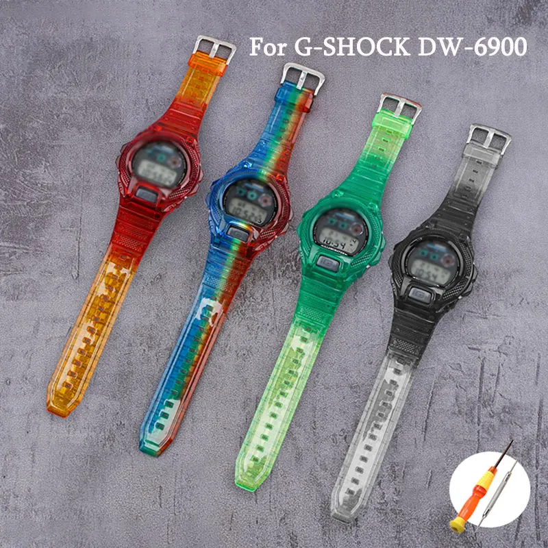 Resin Strap + Case For Casio G-SHOCK DW-6900 Bracelet Wrist Belt Colorful Waterproof Watchband Transparent Tpu Band For DW6900
Resin Strap + Case For Casio G-SHOCK DW-6900 Bracelet Wrist Belt Colorful Waterproof Watchband Transparent Tpu Band For DW6900