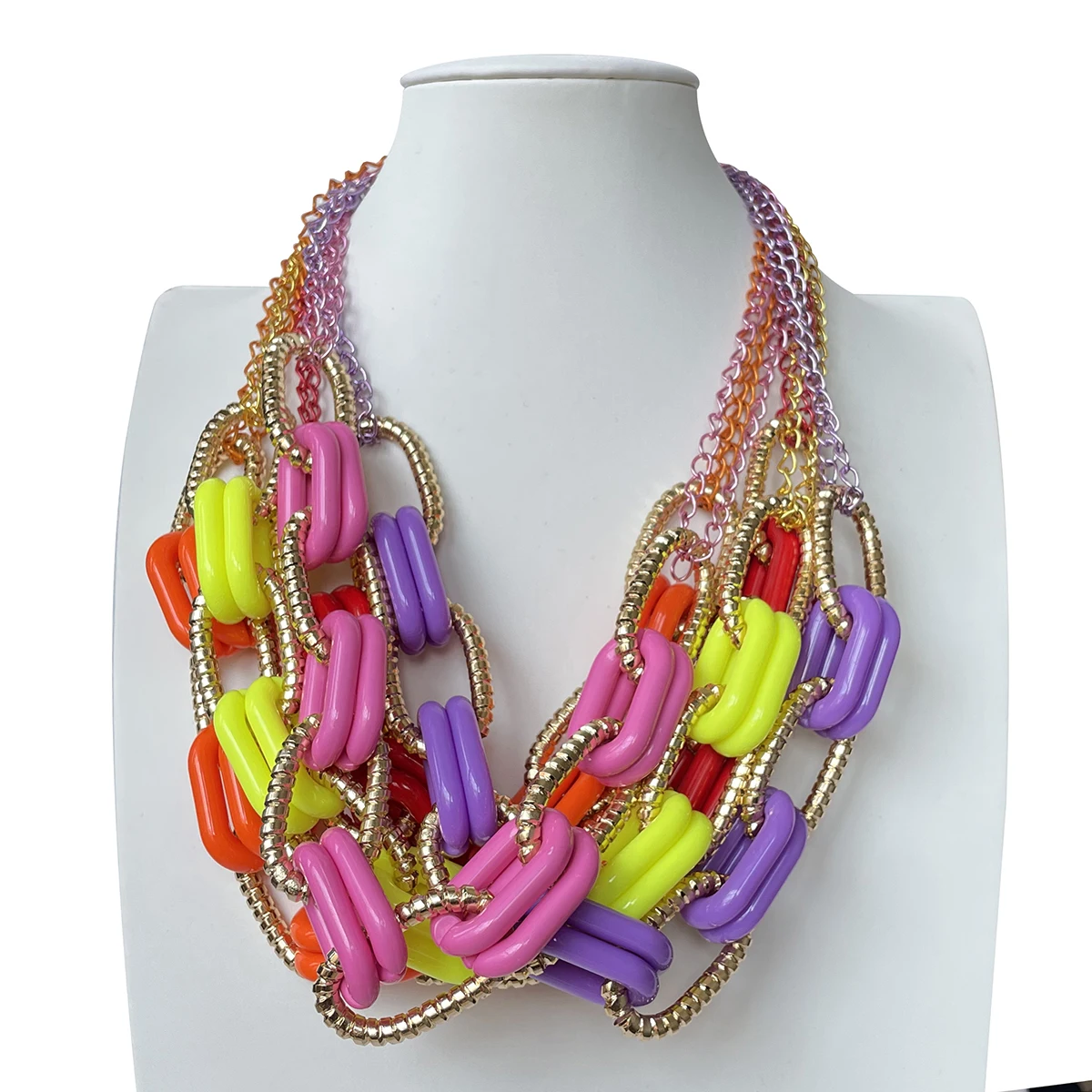 CARTER LISA y2k Chunky Metal Link Choker Acrylic Candy Fluorescen Color Chain Large Jelly Dopamine Necklace Free Shipping Woman
CARTER LISA y2k Chunky Metal Link Choker Acrylic Candy Fluorescen Color Chain Large Jelly Dopamine Necklace Free Shipping Woman