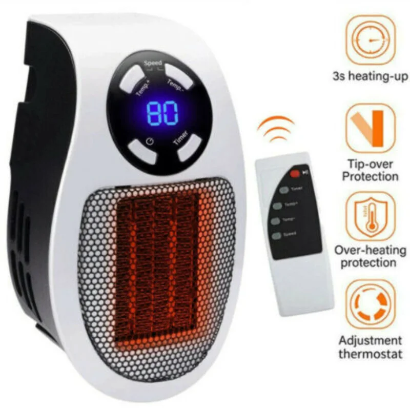 500W 220V Mini Electric Heater Home Desktop Office Multifunctional Heater EU Socket Remote Winter Warmer Machine
500W 220V Mini Electric Heater Home Desktop Office Multifunctional Heater EU Socket Remote Winter Warmer Machine