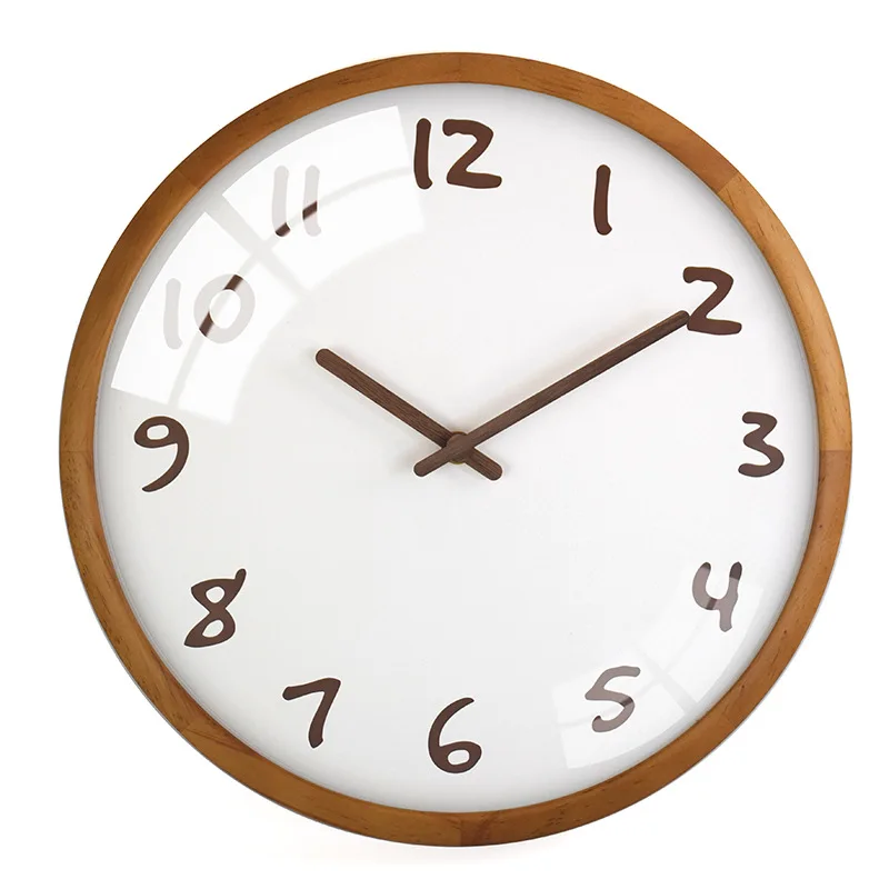 Solid Wood Glass Round Wall Clock Modern Minimalist Quiet Bedroom Kitchen Living Room Office Decorative Wall Clocks Digital
Solid Wood Glass Round Wall Clock Modern Minimalist Quiet Bedroom Kitchen Living Room Office Decorative Wall Clocks Digital