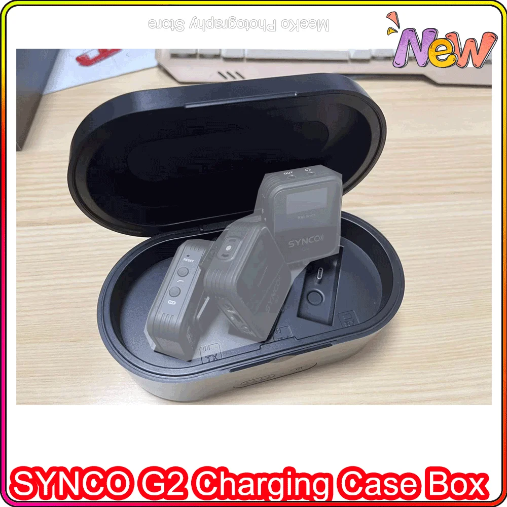 

Synco G2 A2,g2 a1 Wireless Microphone Charging Case Box Smartphone Camera Audio Studio Wireless MIC Power Bank 3400MAH