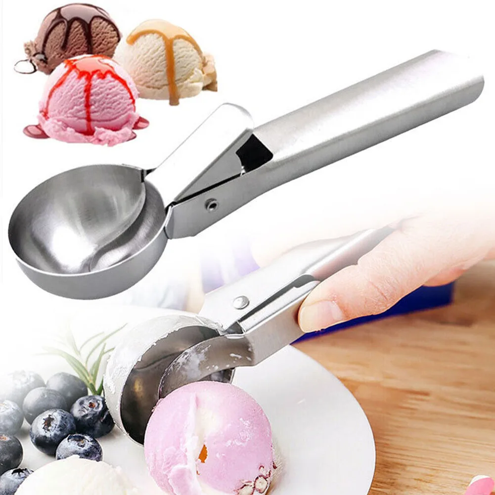 Kitchen Tools Ice Cream Scoop Ice Cream Fruit Spoon Kitchen Supplie Perfectly Round Shape Stainless Steel Silver
Kitchen Tools Ice Cream Scoop Ice Cream Fruit Spoon Kitchen Supplie Perfectly Round Shape Stainless Steel Silver
