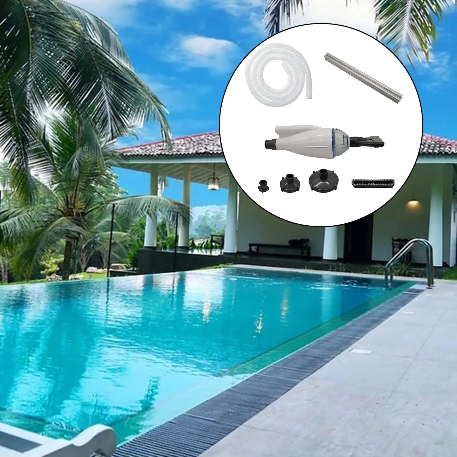 Pool Handheld Vacuum Cleaner with 5M Hose 4 Splicing Rod Cleaning Tools Kit
Pool Handheld Vacuum Cleaner with 5M Hose 4 Splicing Rod Cleaning Tools Kit