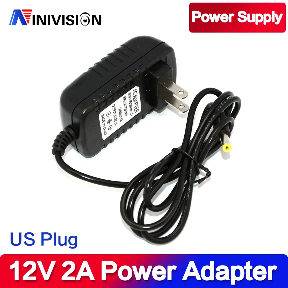 

Universal AC 100-240V US Plug For DC 12V 2A 24W Power Supply Adapter Charger For LED Strips CCTV Security Camera Top Sale
