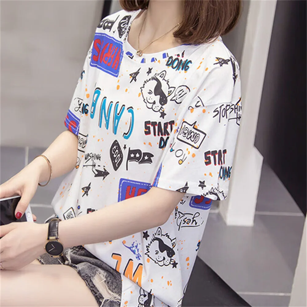 Ladies T-Shirt Summer Elegant Temperament Cool Fashion 3d Printing Popular Short-Sleeved Outdoor Leisure On The Street Breathabl
Ladies T-Shirt Summer Elegant Temperament Cool Fashion 3d Printing Popular Short-Sleeved Outdoor Leisure On The Street Breathabl