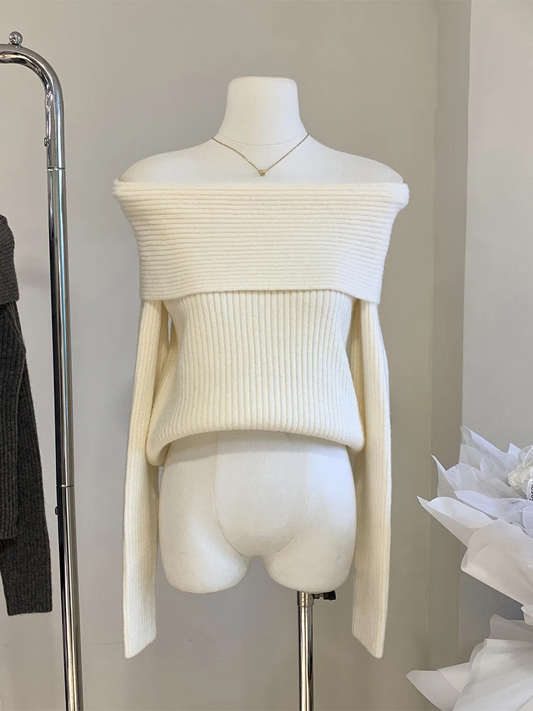 Женский трикотажный пуловер, однотонный мягкий свитер во французском стиле с открытыми плечами и воротником-лодочкой в винтажном стиле, Ос...
Женский трикотажный пуловер, однотонный мягкий свитер во французском стиле с открытыми плечами и воротником-лодочкой в винтажном стиле, Ос...