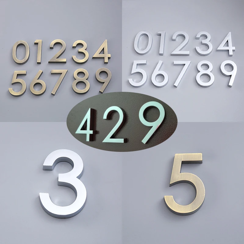 8cm 3D Self Adhesive Door Plate Sign Digits House Number Stickers Apartment Hotel Office Door Address ABS Label
8cm 3D Self Adhesive Door Plate Sign Digits House Number Stickers Apartment Hotel Office Door Address ABS Label