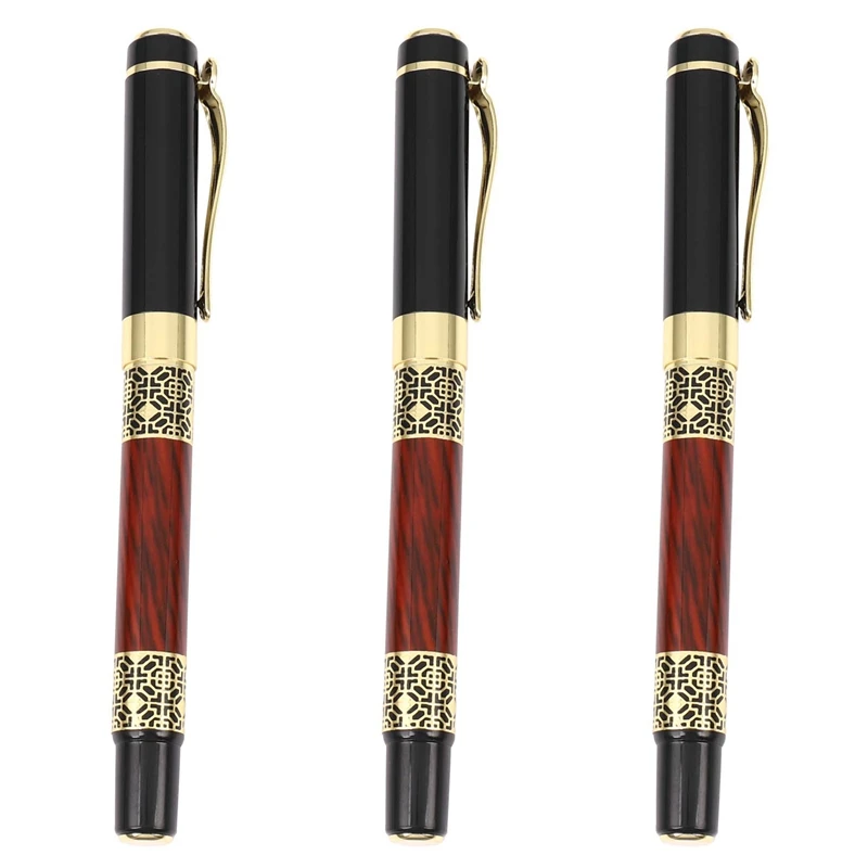 3X Chinese Classical Roller Ball Pen Elegant Golden Ballpoint Pen For Office Business Signature School Student Gift
3X Chinese Classical Roller Ball Pen Elegant Golden Ballpoint Pen For Office Business Signature School Student Gift