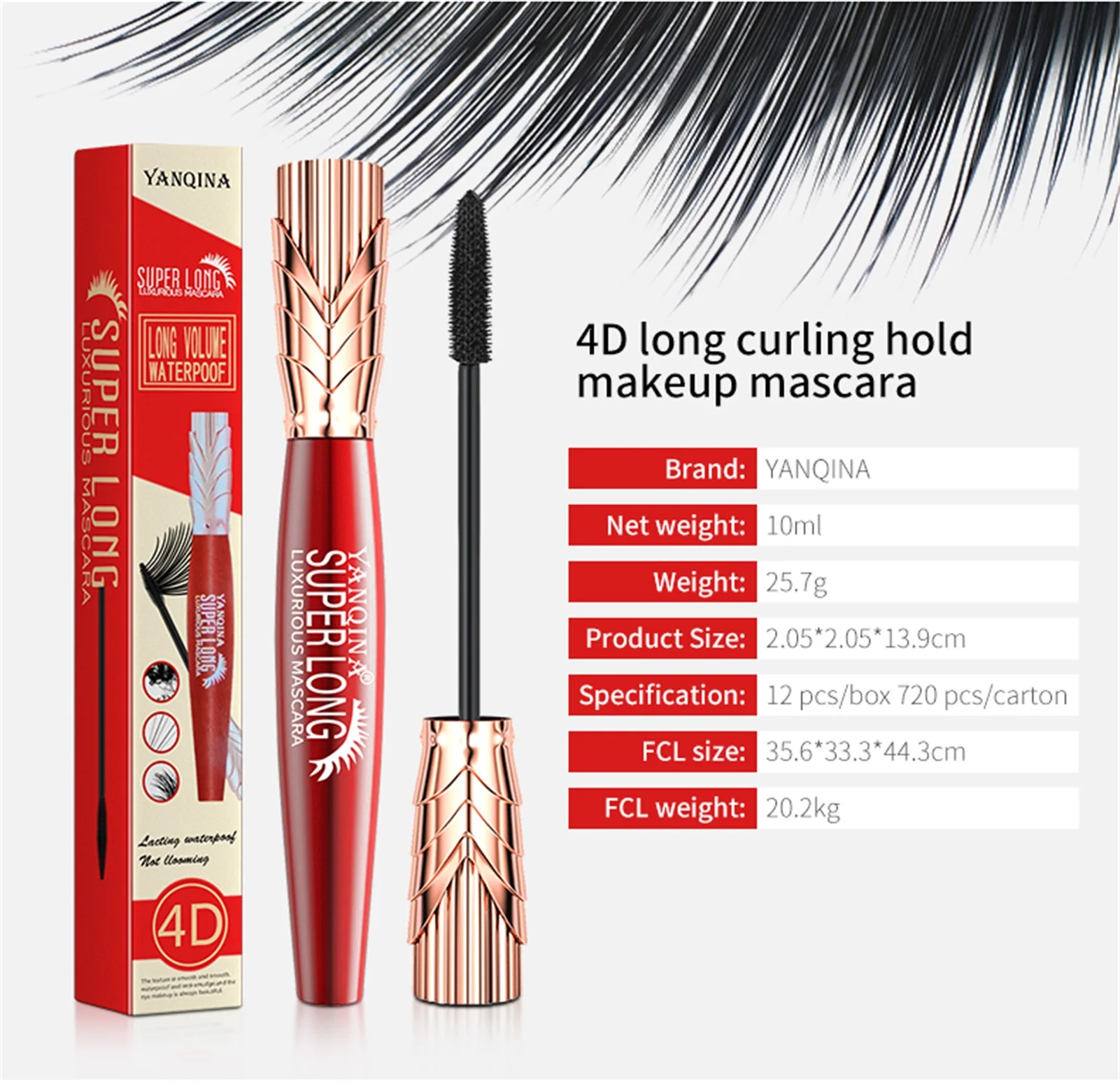 New Crown Mascara 4D Lengthen Encryption Waterproof Slender Non-Smudge Long Mascara Eyes Makeup Middle East Mascara Beauty
New Crown Mascara 4D Lengthen Encryption Waterproof Slender Non-Smudge Long Mascara Eyes Makeup Middle East Mascara Beauty