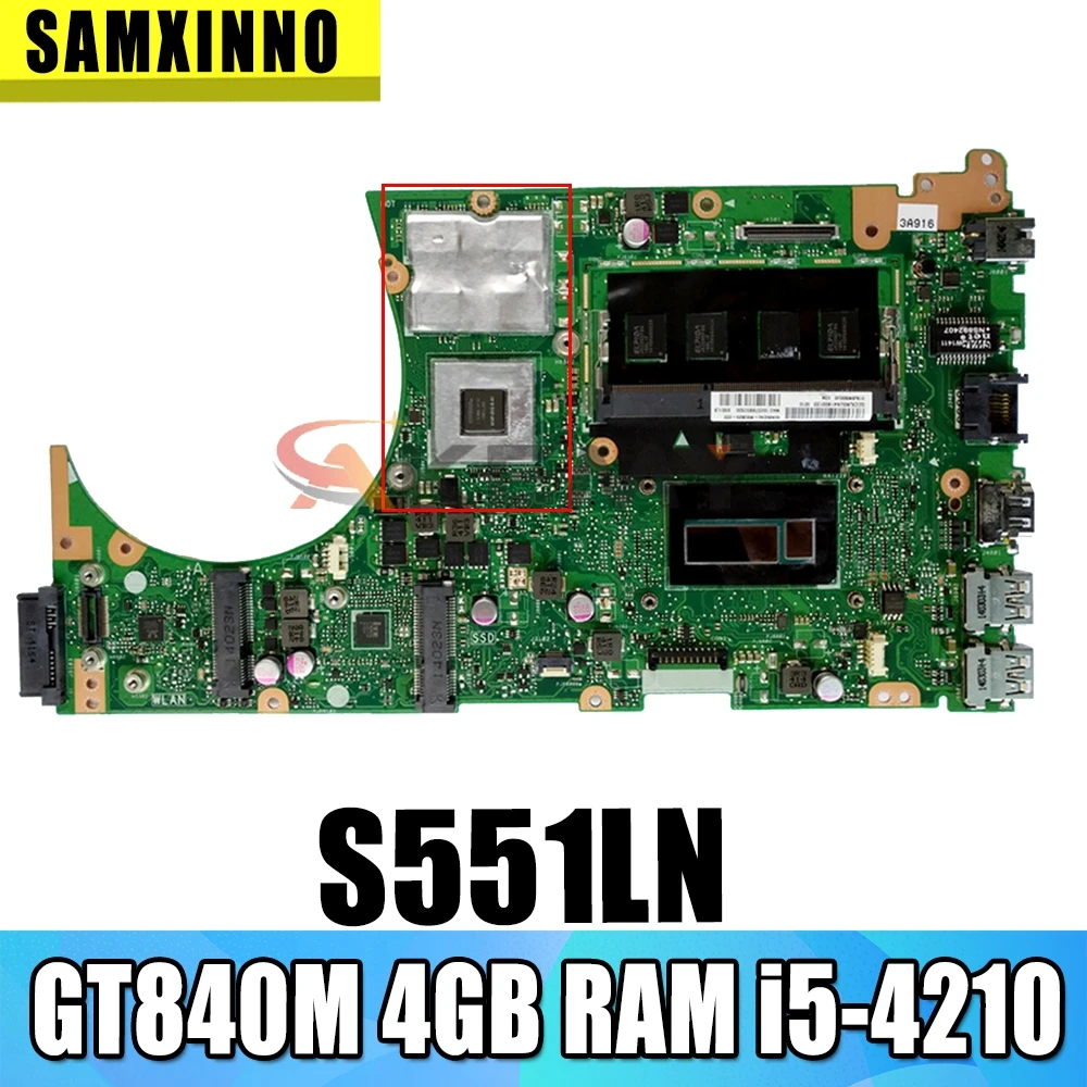 Материнская плата Akemy S551LN REV 2,2 для ноутбука Asus V551L S551L S551LB S551LN R553L, материнская плата с процессором GT840M 4 Гб ОЗУ i5-4210
Материнская плата Akemy S551LN REV 2,2 для ноутбука Asus V551L S551L S551LB S551LN R553L, материнская плата с процессором GT840M 4 Гб ОЗУ i5-4210