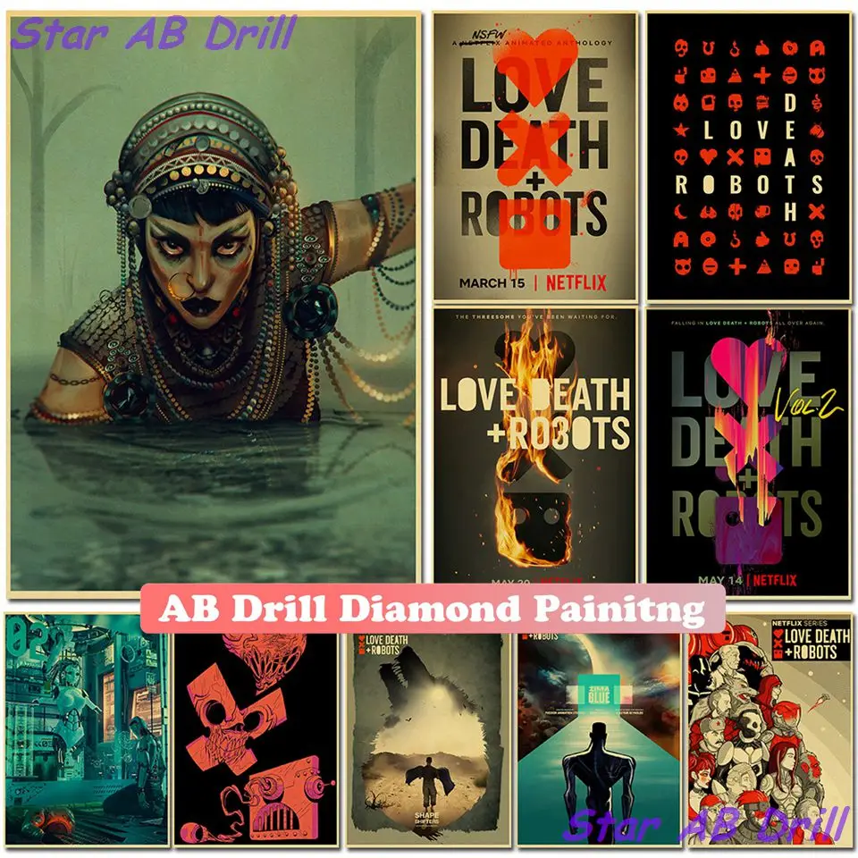 Алмазная 5D живопись «Love Death & Robot», Набор для вышивки крестиком с короткими мультяшными изображениями дома, домашний декор
Алмазная 5D живопись «Love Death & Robot», Набор для вышивки крестиком с короткими мультяшными изображениями дома, домашний декор