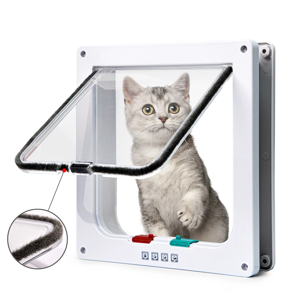 Smart Pet Door 4 Way Locking Security Lock ABS Plastic Dog Cat Flap Door Controllable Switch Direction Doors Small Pets Supplies
Smart Pet Door 4 Way Locking Security Lock ABS Plastic Dog Cat Flap Door Controllable Switch Direction Doors Small Pets Supplies