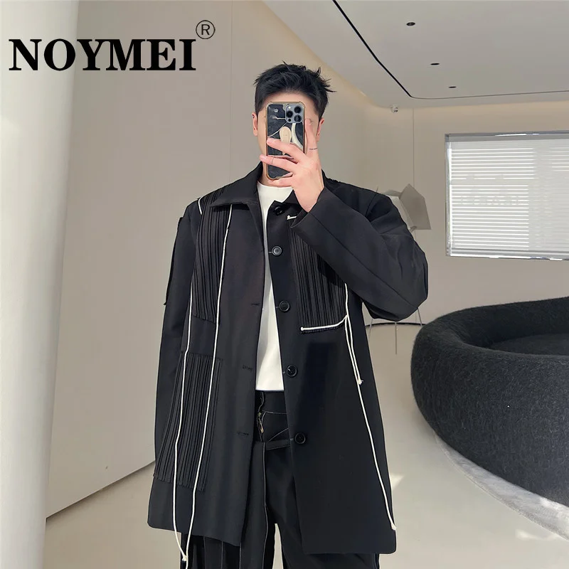 NOYMEI Line Design Men's Blazer 2023 Autumn Black Turn-down Collar Fashion Single Breasted Darkwear Suit Coat New Tide WA799
NOYMEI Line Design Men's Blazer 2023 Autumn Black Turn-down Collar Fashion Single Breasted Darkwear Suit Coat New Tide WA799