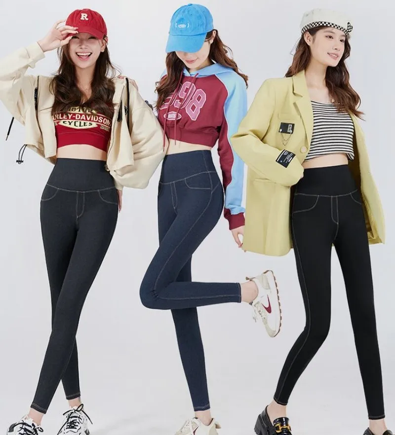 Pants For Women Denim Yoga Barbie New Autumn Winter High-Waisted Skinny Stretch Belly Compression Female Leggings
Pants For Women Denim Yoga Barbie New Autumn Winter High-Waisted Skinny Stretch Belly Compression Female Leggings