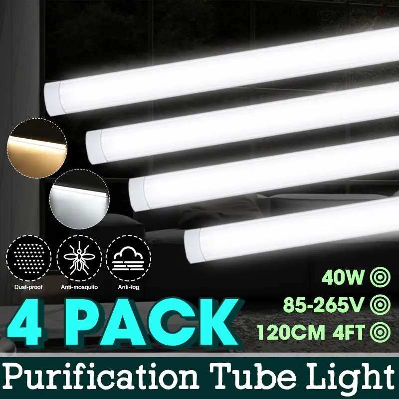 2/4PCS Led T10 120CM Led Lamp LED Tube Cleaning Integration Purification Light LED Tri-proof Batten Light LED Tube AC85-265V
2/4PCS Led T10 120CM Led Lamp LED Tube Cleaning Integration Purification Light LED Tri-proof Batten Light LED Tube AC85-265V
