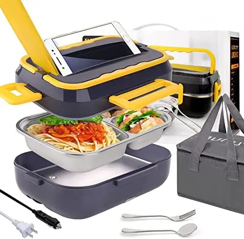 Electric Lunch Box Fast 60W Food Heater 3-In-1 Portable Food Warmer for Work Home Heated Lunch Box for Adults Removable 304 Stai
Electric Lunch Box Fast 60W Food Heater 3-In-1 Portable Food Warmer for Work Home Heated Lunch Box for Adults Removable 304 Stai