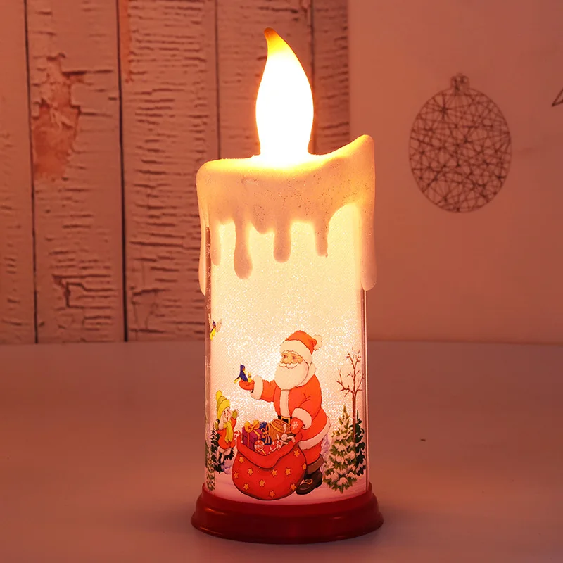 Christmas Candle Lights LED Simulation Flameless Candles Lamp Christmas Snowman Decorations led candles with flickering flame
Christmas Candle Lights LED Simulation Flameless Candles Lamp Christmas Snowman Decorations led candles with flickering flame