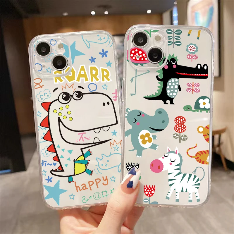 Cute Animal Dinosaur Clear Phone Case For iPhone 13 12 Pro Max Mini 11 Pro X XR XS Max 6 6S 7 8 Plus Se2 Back Black Carcasa
Cute Animal Dinosaur Clear Phone Case For iPhone 13 12 Pro Max Mini 11 Pro X XR XS Max 6 6S 7 8 Plus Se2 Back Black Carcasa