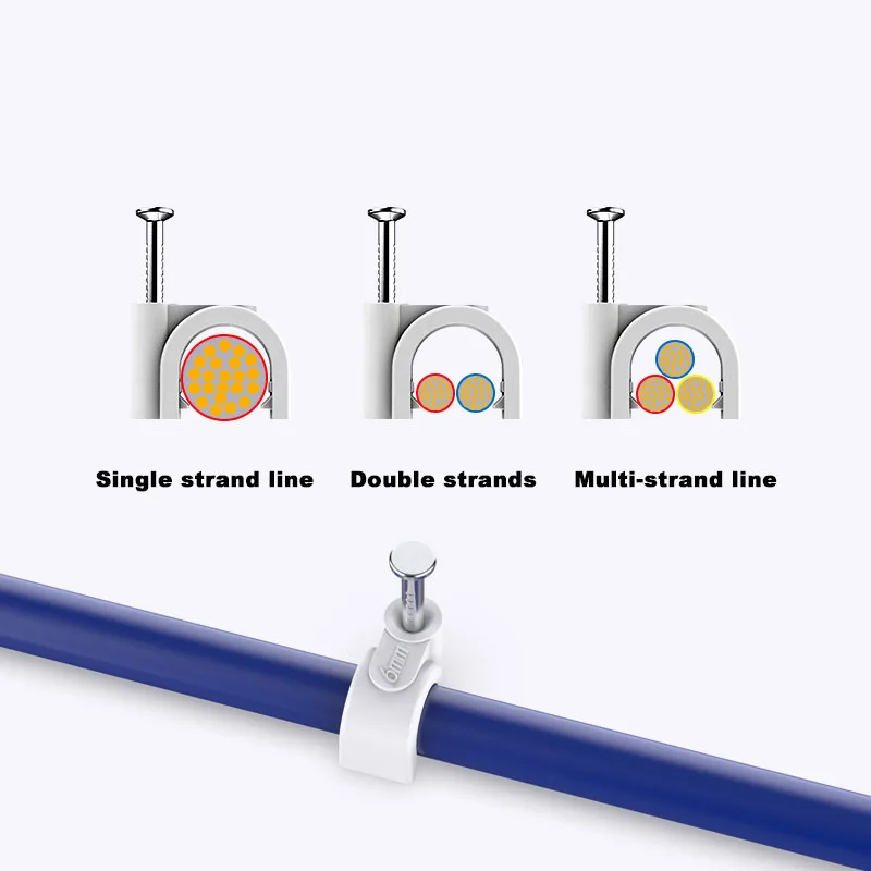 100 Pcs Cable Clips U-shaped Buckle With Steel Nails 4/5/6/8/10-15mm Wire Fixing Wall Fixation White Wire Retainer Network Cable
100 Pcs Cable Clips U-shaped Buckle With Steel Nails 4/5/6/8/10-15mm Wire Fixing Wall Fixation White Wire Retainer Network Cable