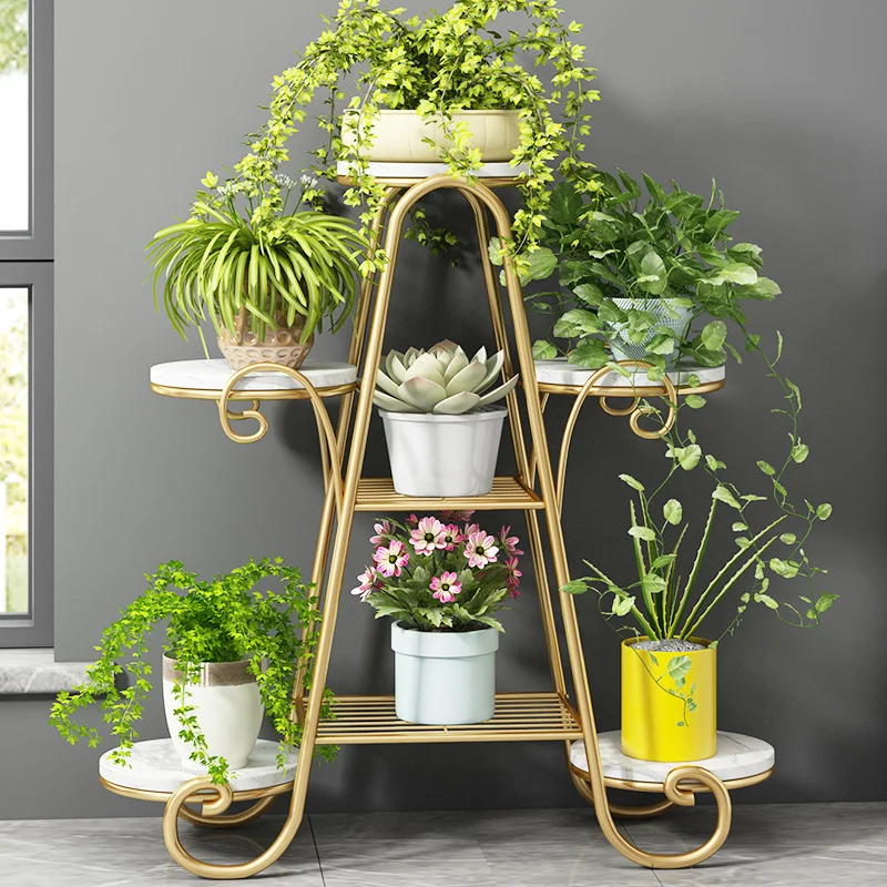 Light Luxury Plant Stand Balcony Multi-layer Storage Shelf Triangular Shape Flowerpot Stand Strong Load-bearing Rack For Plants
Light Luxury Plant Stand Balcony Multi-layer Storage Shelf Triangular Shape Flowerpot Stand Strong Load-bearing Rack For Plants