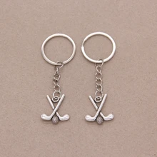 1pcs Metal Zinc Alloy Golf Club Vintage Key Chain Suitable for Womens Bag Key Couple Fashion Keychain Gift