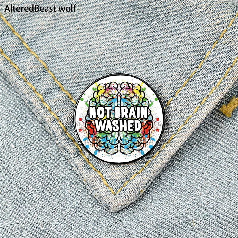 NOT brain washed Printed Pin Custom Funny Brooches Shirt Lapel Bag Cute Badge Cartoon Cute Jewelry Gift for Lover Girl Friends
NOT brain washed Printed Pin Custom Funny Brooches Shirt Lapel Bag Cute Badge Cartoon Cute Jewelry Gift for Lover Girl Friends