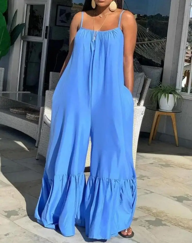 Women's Summer Jumpsuit Sleeveless Ruched Pocket Jumpsuit Fashion Loose Bodysuit Casual Elegant Daily Vacation Beach Outfits
Women's Summer Jumpsuit Sleeveless Ruched Pocket Jumpsuit Fashion Loose Bodysuit Casual Elegant Daily Vacation Beach Outfits