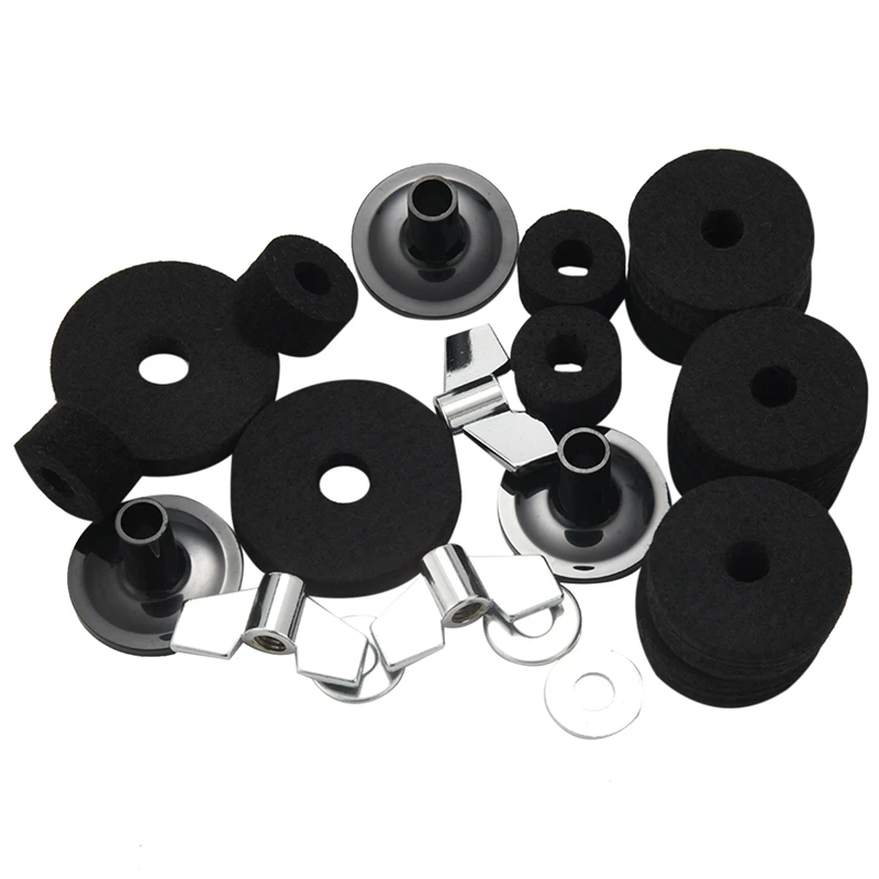 21 Pieces Replacement Accessories Cymbal Stand Sleeves Cymbal Felts With Washer & Base Wing Nuts Replacement For Drum Set
21 Pieces Replacement Accessories Cymbal Stand Sleeves Cymbal Felts With Washer & Base Wing Nuts Replacement For Drum Set