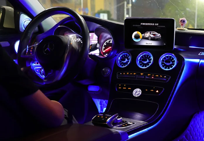 Auto atmosphere led lighting system car led lighting system car for Mercedes-Benz W205 3 colors lights
Auto atmosphere led lighting system car led lighting system car for Mercedes-Benz W205 3 colors lights