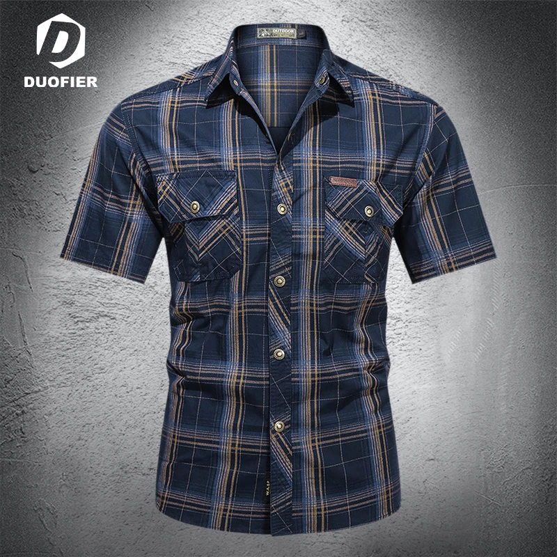 2022 New Mens Plaid Cargo Shirt Men Casual Short Sleeve Breathable Shirts Multi Pocket Work Camisa Blouse Cotton Plus Size 5XL
2022 New Mens Plaid Cargo Shirt Men Casual Short Sleeve Breathable Shirts Multi Pocket Work Camisa Blouse Cotton Plus Size 5XL