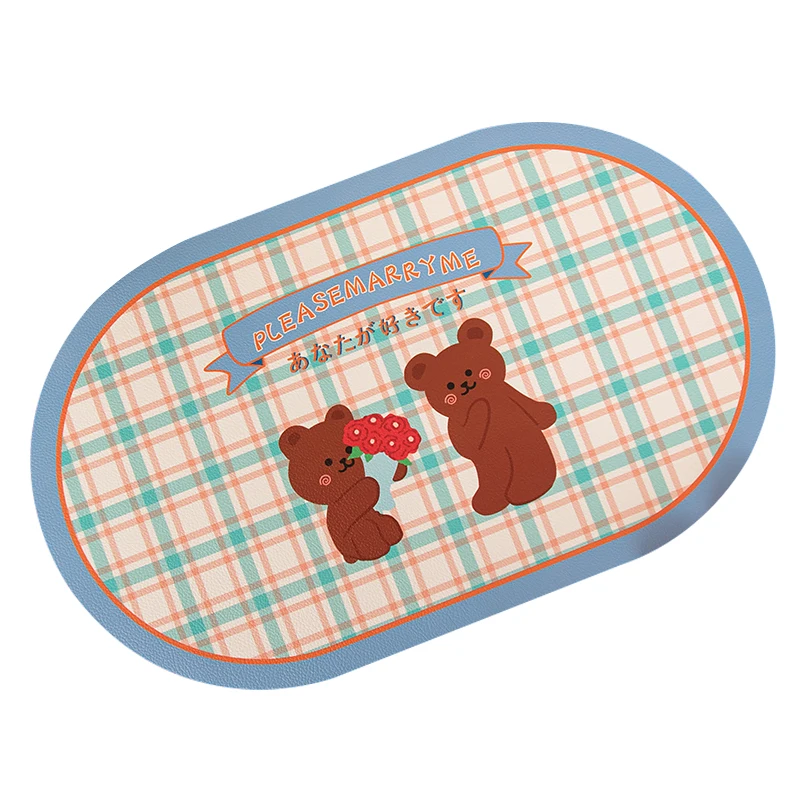 Cartoon Japanese-style leather mat plaid oval tableware mat table hot insulation mat cute waterproof table mat table mats
Cartoon Japanese-style leather mat plaid oval tableware mat table hot insulation mat cute waterproof table mat table mats