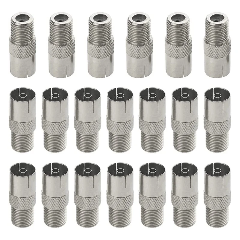 20Pcs F Female To TV Female Converter Head RF Coax Connector Jack For CCTV Antenna Security Camera System
20Pcs F Female To TV Female Converter Head RF Coax Connector Jack For CCTV Antenna Security Camera System