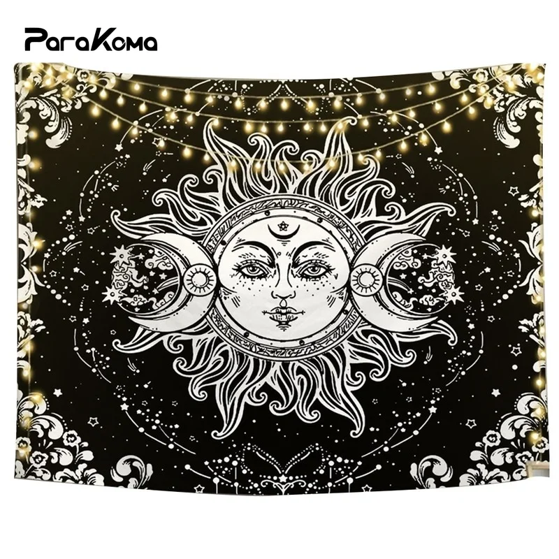 White Black Sun Moon Mandala Tapestry Wall Hanging Witchcraft Wall Tapestry Hippie Wall Cloth Dorm Decor Psychedelic Tapestry
White Black Sun Moon Mandala Tapestry Wall Hanging Witchcraft Wall Tapestry Hippie Wall Cloth Dorm Decor Psychedelic Tapestry