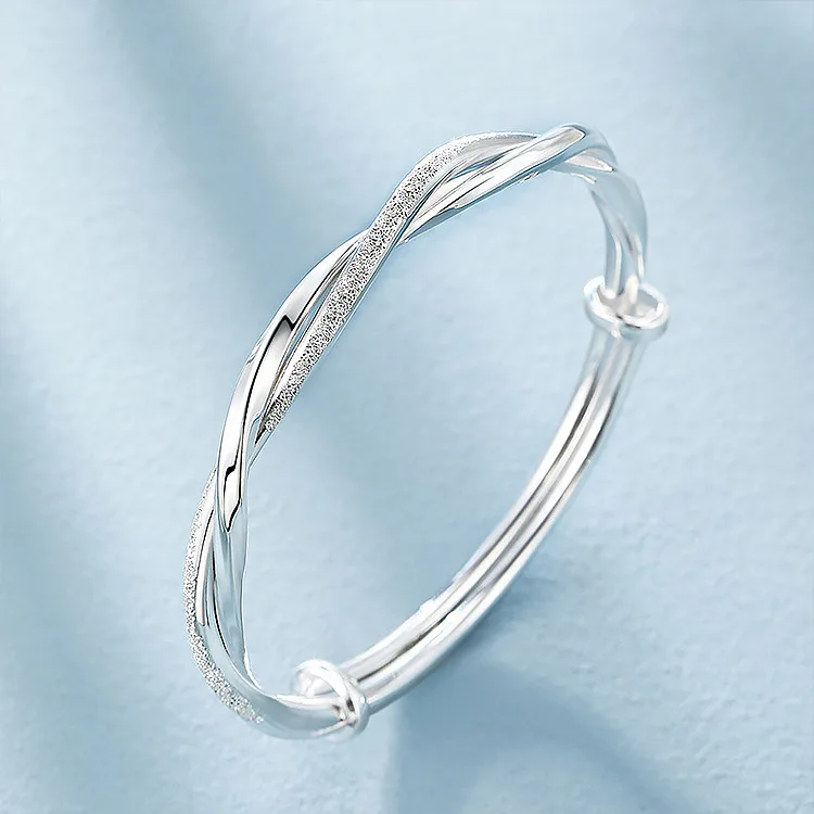 Hot 925 Sterling Silver Elegant Weave Bracelets Bangles for Women Fashion Designer Party Wedding Engagement Jewelry Adjustable
Hot 925 Sterling Silver Elegant Weave Bracelets Bangles for Women Fashion Designer Party Wedding Engagement Jewelry Adjustable