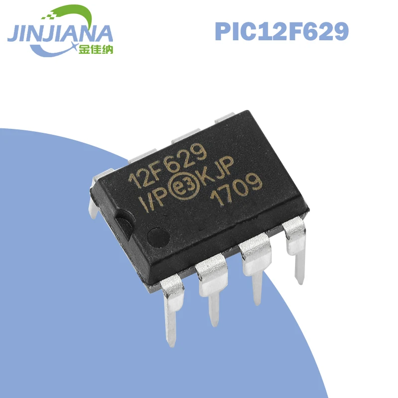 

1PCS PIC12F629-I/P PIC12F629 12F629 DIP-8,8-Pin FLASH-Based 8-Bit CMOS Microcontrollers