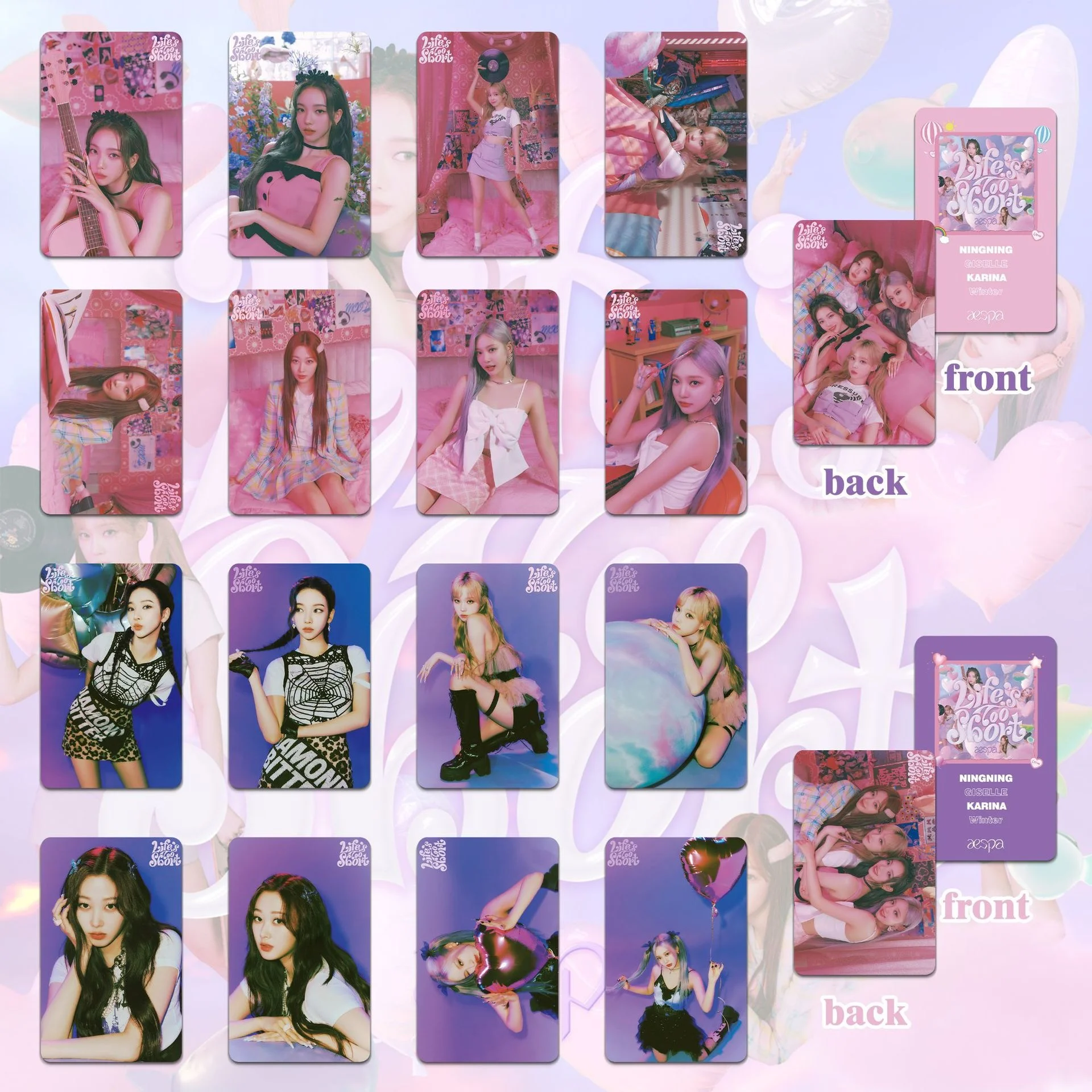 9pcs/set KPOP Aespa Single Lifes Too Short PhotoCard Smallcard LOMOcard Conceptphoto New Korea Group Thank You Card K-POP AESPA
9pcs/set KPOP Aespa Single Lifes Too Short PhotoCard Smallcard LOMOcard Conceptphoto New Korea Group Thank You Card K-POP AESPA