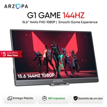 ARZOPA 15.6 144hz 1080P FHD Portable Gaming Monitor HDR External Second Screen for Switch, Xbox,PS5,Laptop,PC,Mac G1 Game
