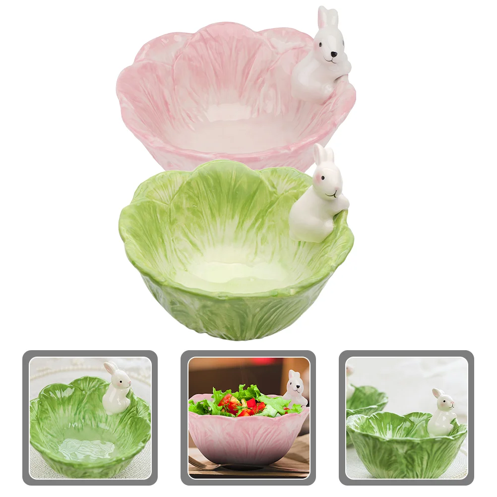 2 Pcs Rabbit Cabbage Bowl Home Eating Bowl Fruit Tray Kitchen Supply Salad Bowl Ceramics Ceramic Cabbage Design Bowl Student
2 Pcs Rabbit Cabbage Bowl Home Eating Bowl Fruit Tray Kitchen Supply Salad Bowl Ceramics Ceramic Cabbage Design Bowl Student
