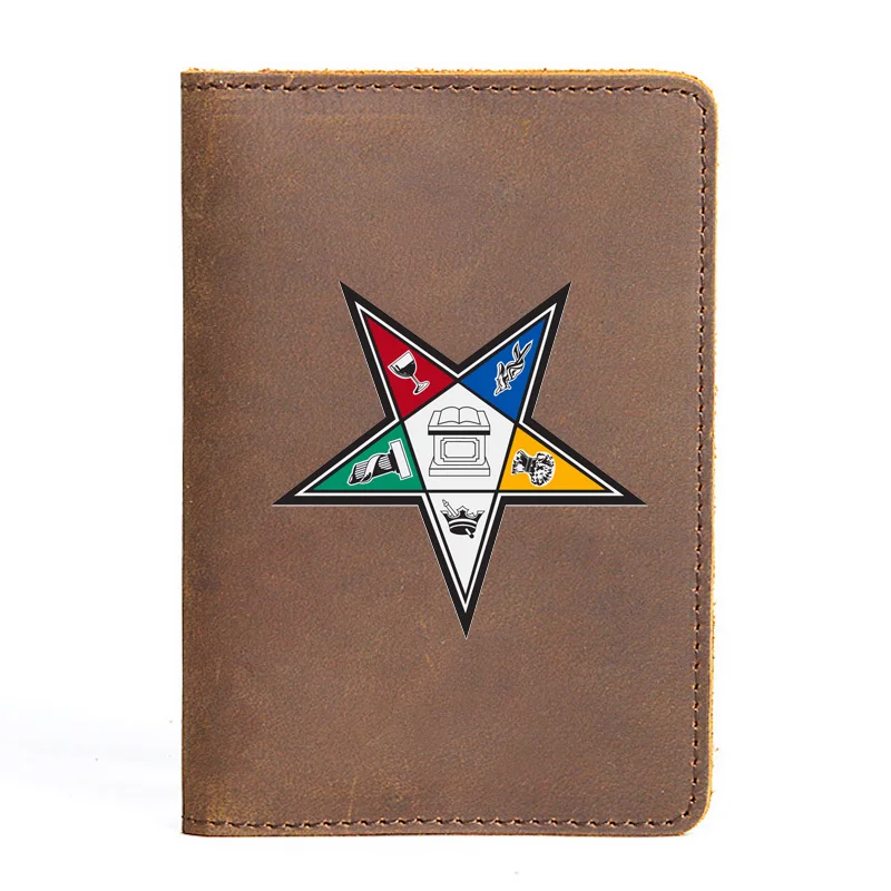 Genuine Leather Passport Cover Freemasonry Eastern Star Printing Vintage Men Women Slim ID Card Holder Pocket Case Travel Wallet
Genuine Leather Passport Cover Freemasonry Eastern Star Printing Vintage Men Women Slim ID Card Holder Pocket Case Travel Wallet
