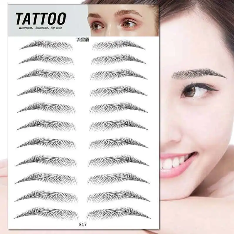 Waterproof Eyebrow Sticker Brown Black Permanent Fashion Natural Simulation Makeup False Eyebrow Tattoo Face Decoration Cosmetic
Waterproof Eyebrow Sticker Brown Black Permanent Fashion Natural Simulation Makeup False Eyebrow Tattoo Face Decoration Cosmetic