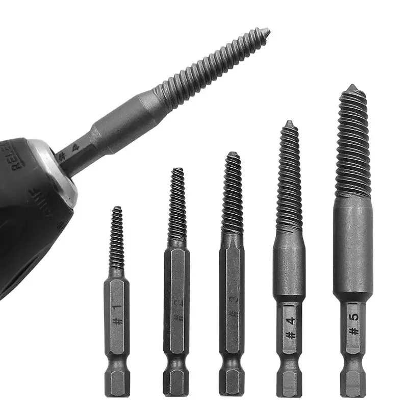 5pcs Screw Extractor Center Drill Bits Guide Set Broken Damaged Bolt Remover Hex Shank And Spanner For Broken Hand Tool
5pcs Screw Extractor Center Drill Bits Guide Set Broken Damaged Bolt Remover Hex Shank And Spanner For Broken Hand Tool