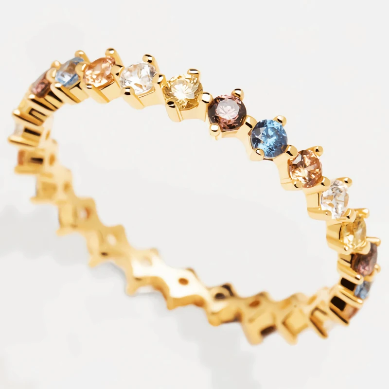 Trendy Luxury Closed Rings for Women Girls Personality Temperament 18K Gold Plated Colordul Diamond Ring Jewelry Accessories 1Pc
Trendy Luxury Closed Rings for Women Girls Personality Temperament 18K Gold Plated Colordul Diamond Ring Jewelry Accessories 1Pc