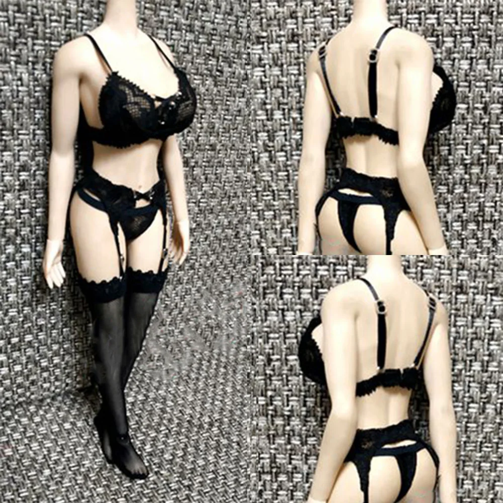 1/6 женское и мужское черное сексуальное кружевное белье с подтяжками на талии для экшн-фигурок 12 дюймов, аксессуары для одежды 
1/6 женское и мужское черное сексуальное кружевное белье с подтяжками на талии для экшн-фигурок 12 дюймов, аксессуары для одежды